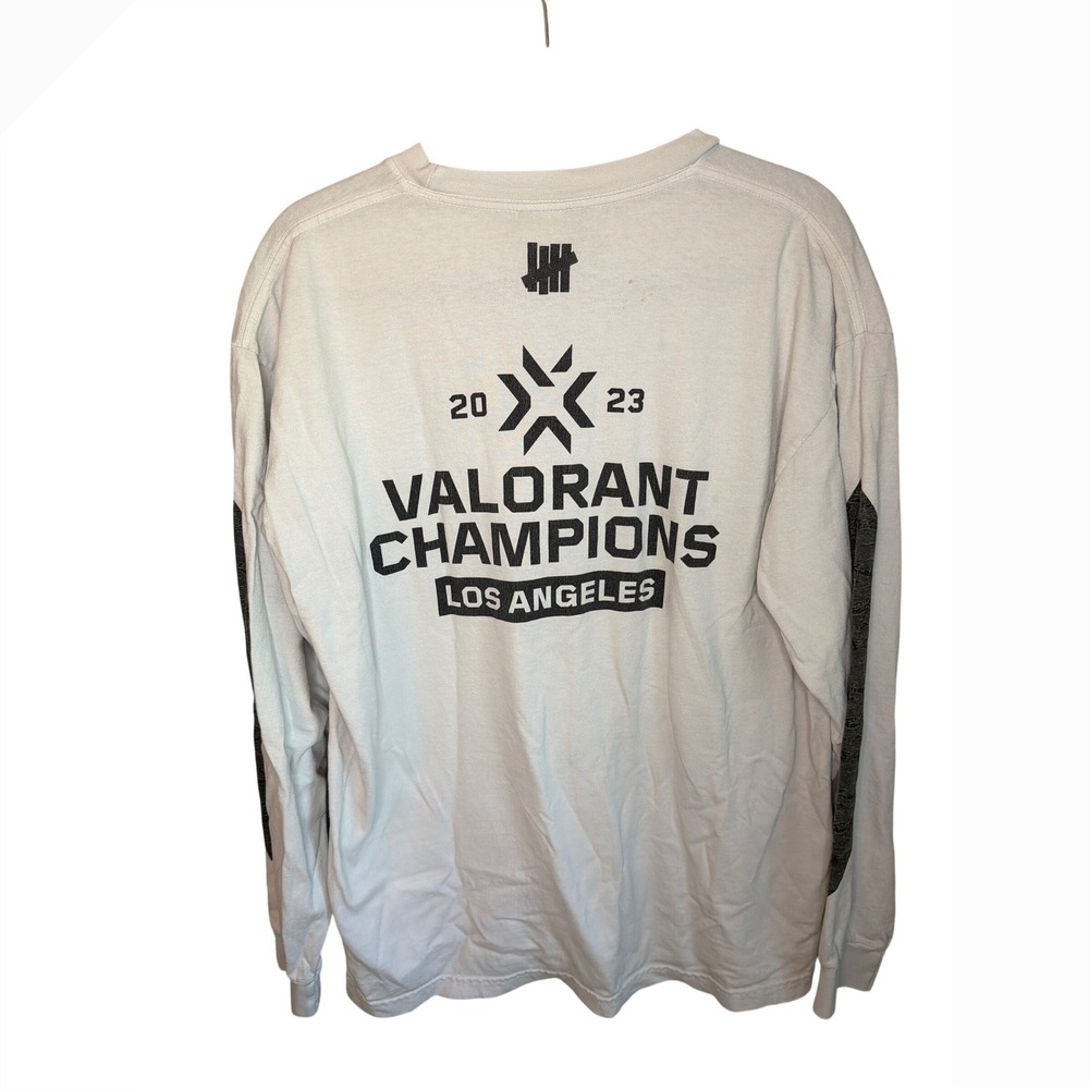 Undefeated x Valorant Champions 2023 LA Long Sleeve‎ Shirt White Mens Large